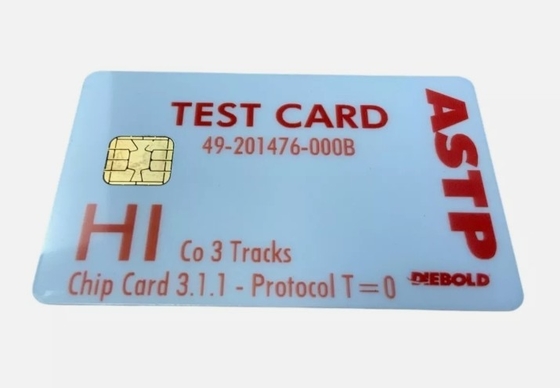 Cartilla de prueba Diebold Nixdorf Hi-Co ASTP 49201476000B    OEM Tarjeta de banda magnética